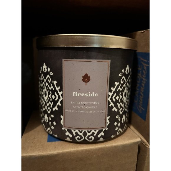 Bath & Body Works Other - Bath & Body Works BBW Fireside 3 Wick Candle 14.5 oz